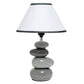 All The Rages Priva 15" Gray Contemporary Ceramic Stacking Stones Table Lamp