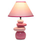 All The Rages Priva 17" Pink Contemporary Ceramic Stacking Stones Table Lamp