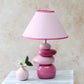 All The Rages Priva 17" Pink Contemporary Ceramic Stacking Stones Table Lamp