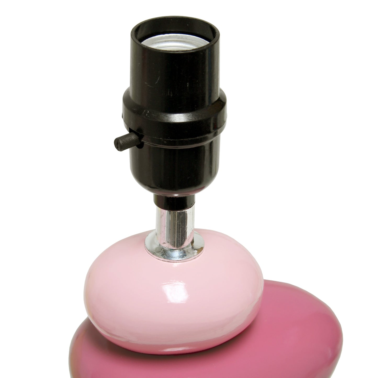 All The Rages Priva 17" Pink Contemporary Ceramic Stacking Stones Table Lamp