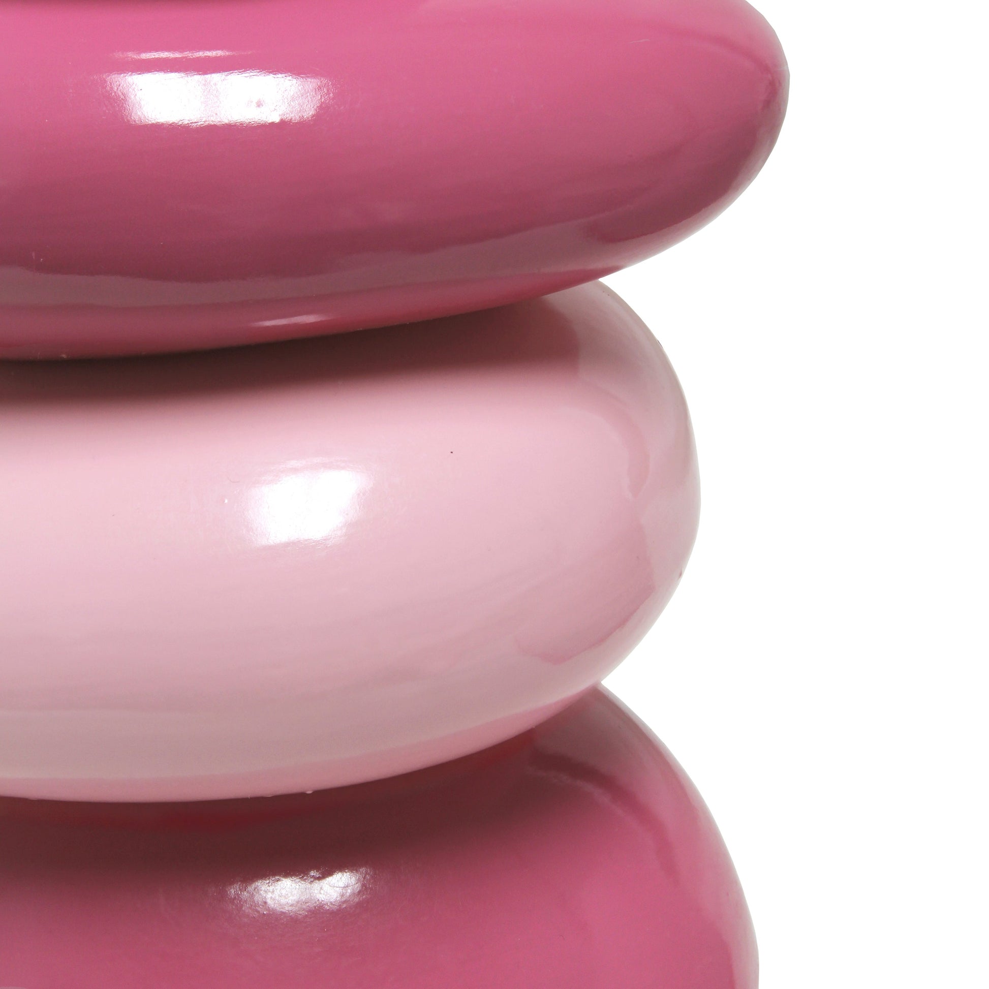 All The Rages Priva 17" Pink Contemporary Ceramic Stacking Stones Table Lamp