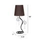 All The Rages Priva 19" Black Metal Table Lamp With Brown Fabric Shade