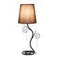 All The Rages Priva 19" Black Metal Table Lamp With Brown Fabric Shade