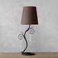 All The Rages Priva 19" Black Metal Table Lamp With Brown Fabric Shade