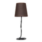 All The Rages Priva 19" Black Metal Table Lamp With Brown Fabric Shade