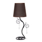 All The Rages Priva 19" Black Metal Table Lamp With Brown Fabric Shade