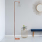 All The Rages Rose Gold Modern Iron Lantern Floor Lamp With Glass Shade