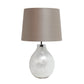 All The Rages Simple Designs 1-Light Pearl Table Lamp With Fabric Shade