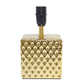 All The Rages Simple Designs 12" Hammered Metallic Gold Square Table Lamp With Rectangular Black Fabric Shade