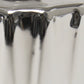 All The Rages Simple Designs 12" Ruffled Metallic Chrome Capsule Table Lamp With White Drum Fabric Shade