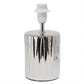 All The Rages Simple Designs 12" Ruffled Metallic Chrome Capsule Table Lamp With White Drum Fabric Shade