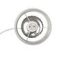 All The Rages Simple Designs 12" Ruffled Metallic Chrome Capsule Table Lamp With White Drum Fabric Shade