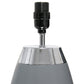 All The Rages Simple Designs 14" 2-Toned Metallic Chrome & Gray Metal 4-Settings Touch Table Lamp With White Fabric Drum Shade