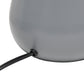 All The Rages Simple Designs 14" 2-Toned Metallic Chrome & Gray Metal 4-Settings Touch Table Lamp With White Fabric Drum Shade