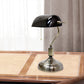 All The Rages Simple Designs Antique Nickel Executive Bankers Desk Lamp With Black Shade