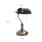 All The Rages Simple Designs Antique Nickel Executive Bankers Desk Lamp With Black Shade