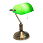 All The Rages Simple Designs Antique Nickel Executive Bankers Desk Lamp With Green Shade