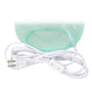 All The Rages Simple Designs Aqua Glass Table Lamp With White Fabric Shade