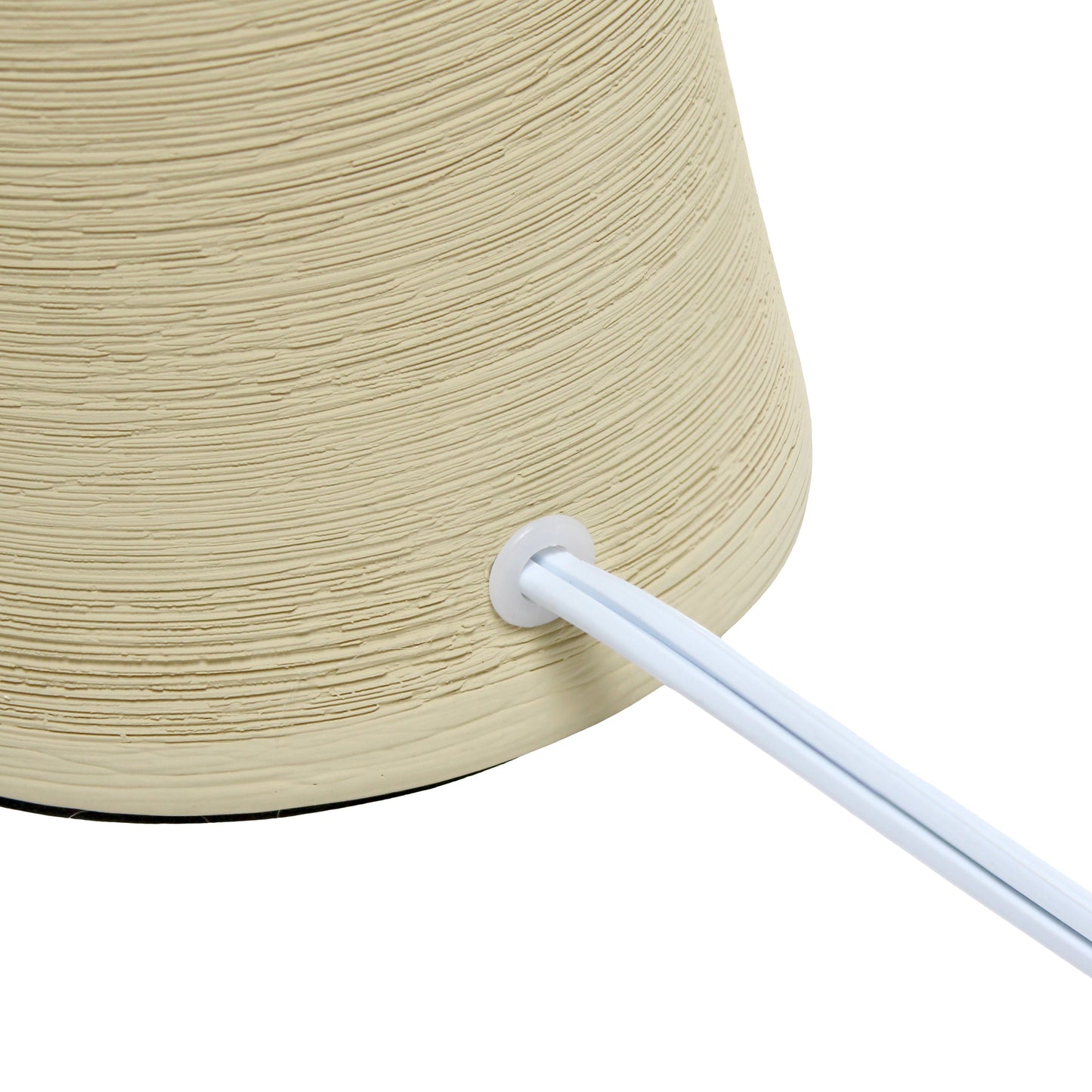 All The Rages Simple Designs Beige Ceramic Hourglass Table Lamp