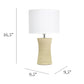 All The Rages Simple Designs Beige Ceramic Hourglass Table Lamp