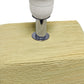 All The Rages Simple Designs Beige Petite Faux Stone Table Lamp With White Fabric Shade