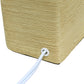 All The Rages Simple Designs Beige Petite Faux Stone Table Lamp With White Fabric Shade