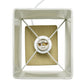 All The Rages Simple Designs Beige Petite Faux Stone Table Lamp With White Fabric Shade