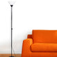 All The Rages Simple Designs Black 1-Light Stick Torchiere Floor Lamp