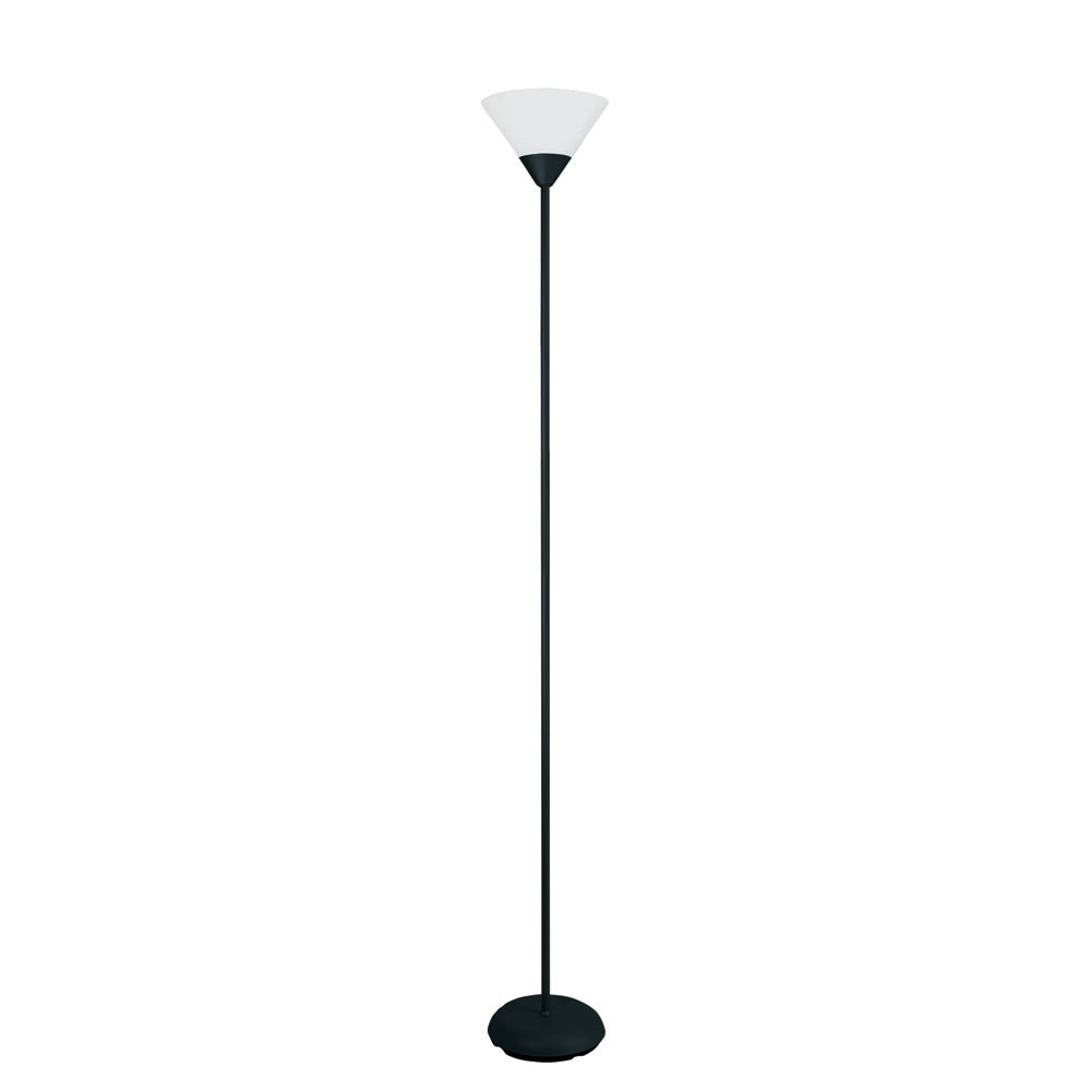 All The Rages Simple Designs Black 1-Light Stick Torchiere Floor Lamp