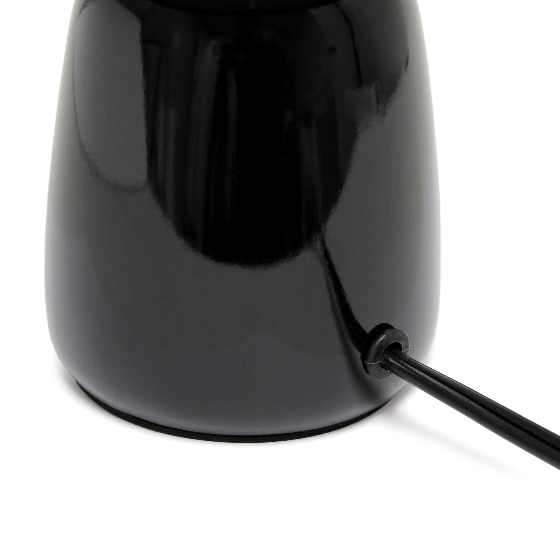All The Rages Simple Designs Black 10" Ceramic Table Lamp With Matching Fabric Shade