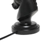 All The Rages Simple Designs Black 17" Tall Polyresin Decorative Chess Horse Shaped Table Lamp With White Tapered Fabric Shade