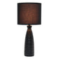 All The Rages Simple Designs Black Alsace Bottle Table Lamp