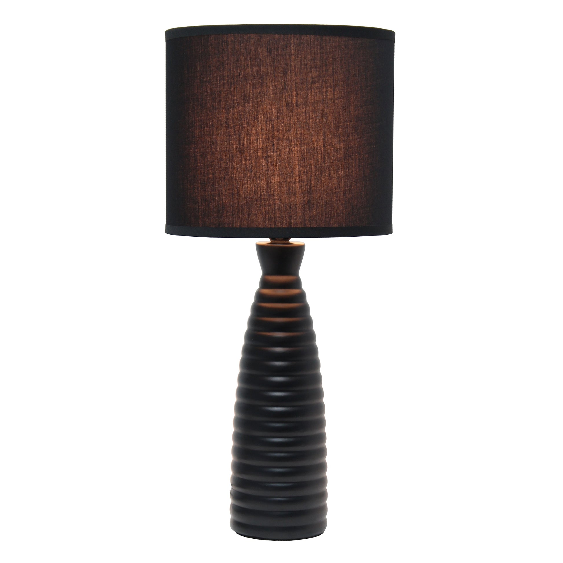 All The Rages Simple Designs Black Alsace Bottle Table Lamp