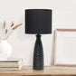 All The Rages Simple Designs Black Alsace Bottle Table Lamp