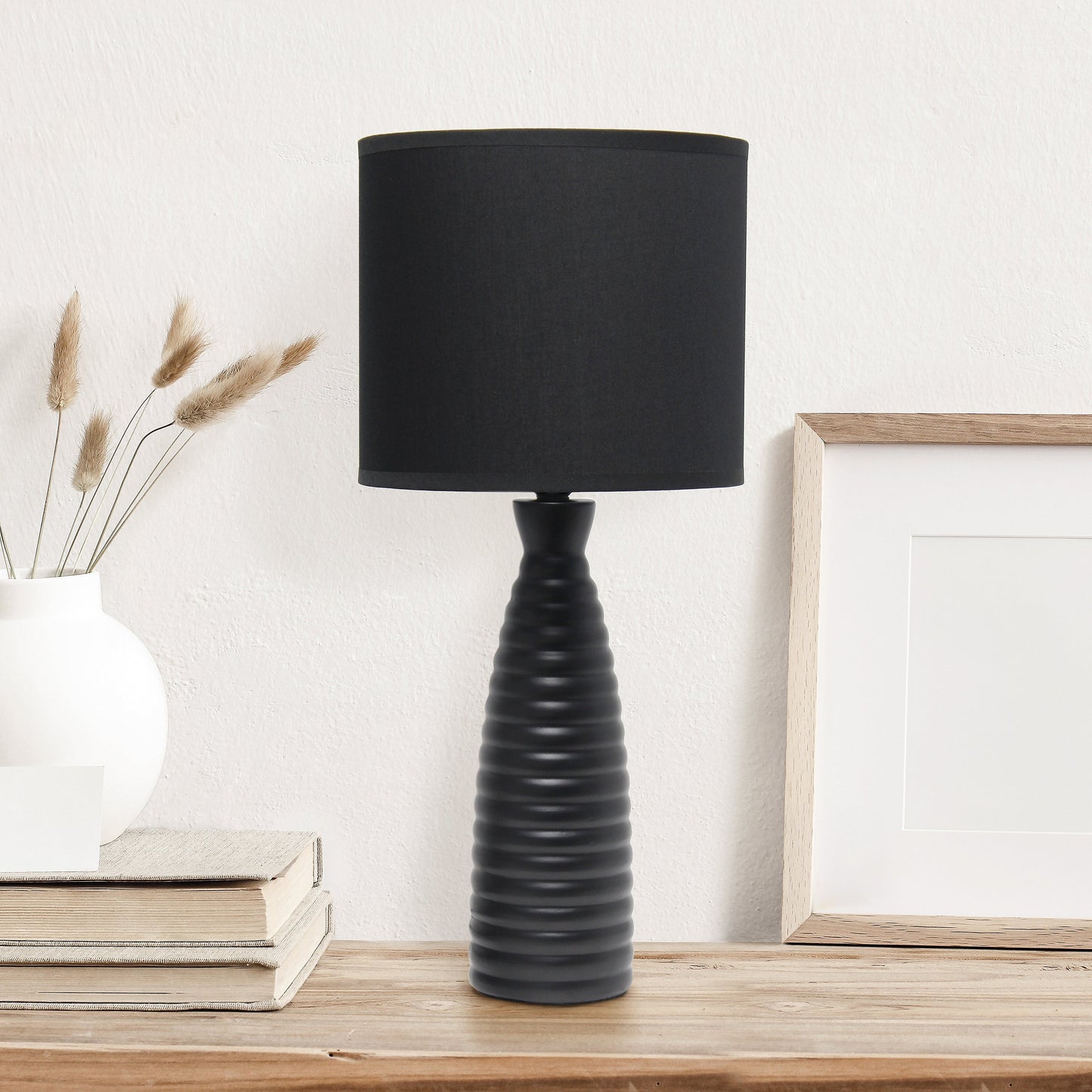 All The Rages Simple Designs Black Alsace Bottle Table Lamp