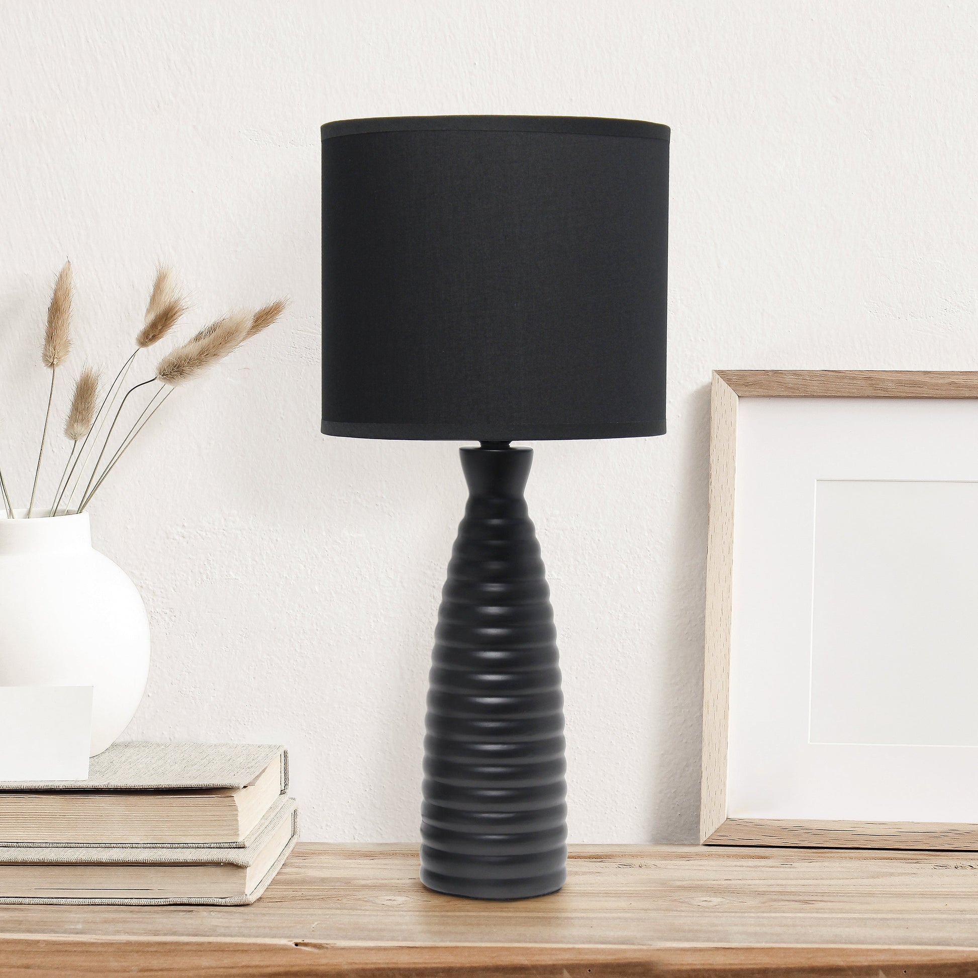 All The Rages Simple Designs Black Alsace Bottle Table Lamp