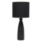 All The Rages Simple Designs Black Alsace Bottle Table Lamp