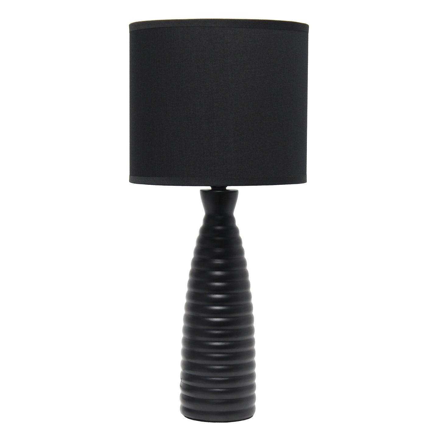 All The Rages Simple Designs Black Alsace Bottle Table Lamp