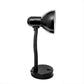 All The Rages Simple Designs Black Basic Metal Desk Lamp With Flexible Hose Neck