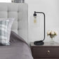 All The Rages Simple Designs Black Bronson Antique Style Industrial Iron Lantern Desk Lamp With Glass Shade