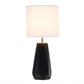 All The Rages Simple Designs Black Ceramic Prism Table Lamp
