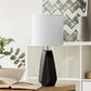 All The Rages Simple Designs Black Ceramic Prism Table Lamp
