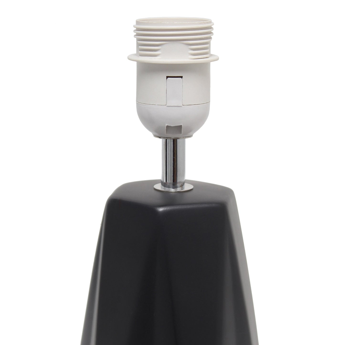 All The Rages Simple Designs Black Ceramic Prism Table Lamp