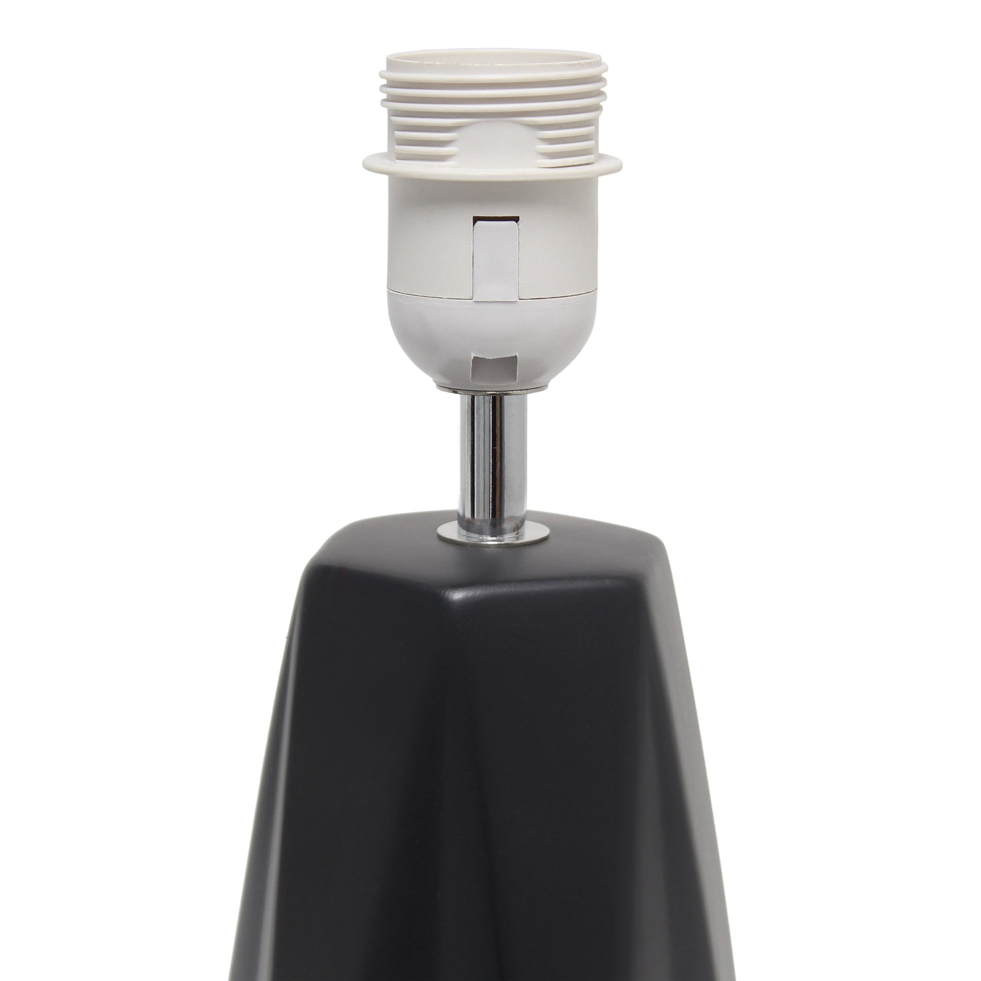 All The Rages Simple Designs Black Ceramic Prism Table Lamp