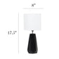 All The Rages Simple Designs Black Ceramic Prism Table Lamp