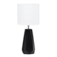 All The Rages Simple Designs Black Ceramic Prism Table Lamp