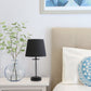 All The Rages Simple Designs Black Encased Metal & Clear Glass Table Lamp