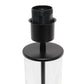 All The Rages Simple Designs Black Encased Metal & Clear Glass Table Lamp