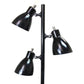 All The Rages Simple Designs Black Finish Metal 3-Light Tree Floor Lamp