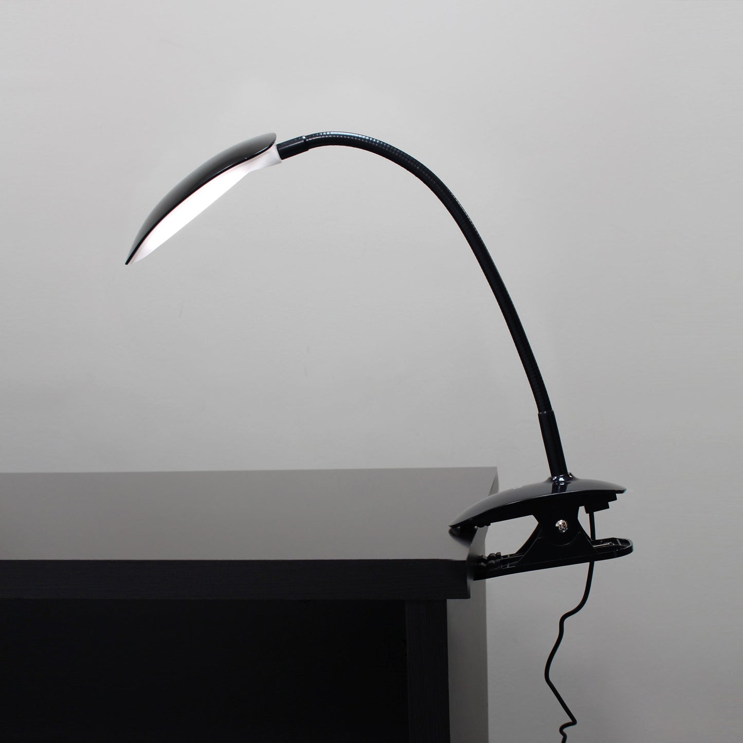 All The Rages Simple Designs Black Flexi LED Rounded Clip Table Lamp